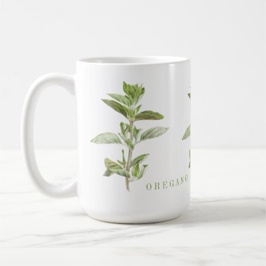 FRESH OREGANO Tall White Mok (Links)