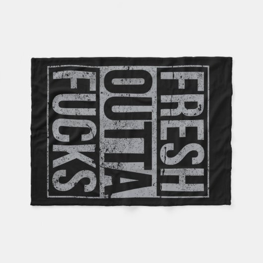 Fresh Outta Fors Funny Sarcasm  Fleece Deken (Voorkant (Horizontaal))