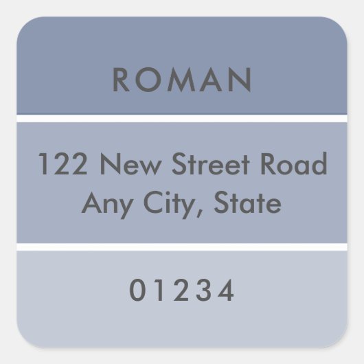 Fresh Paint Adres Blauwe Verfchip Etiket (Voorkant)