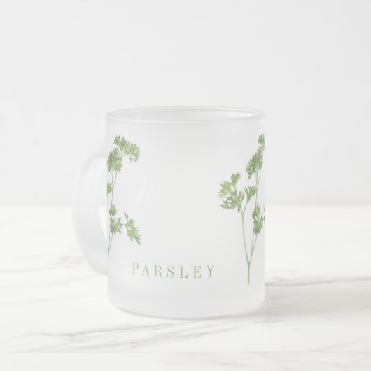 FRESH PARSLEY Frosted Glass Mok (Voorkant links)