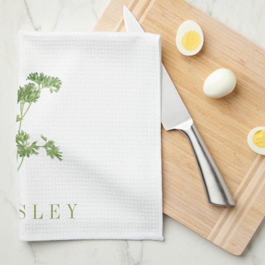 FRESH PARSLEY Kitchen Towel Theedoek (Quarter Fold)