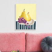 Fresh Pear stilleven met moderne twist Canvas Afdruk (Insitu (Woonkamer))