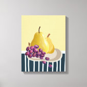 Fresh Pear stilleven met moderne twist Canvas Afdruk (Voorkant)
