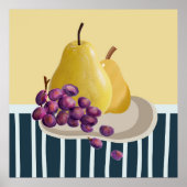 Fresh Pear stilleven met moderne twist Poster (Voorkant)