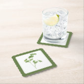 FRESH PETERSELIE Scallop Square Onderzetter (-teks (Insitu)