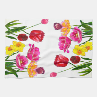 Fresh-Picked Tulips Kitchen Towels Theedoek