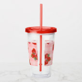 Fresh Picked Tumbler  Strawberry Fruit Acrylic Cup Acryl Drinkbeker (Rechts)