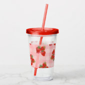 Fresh Picked Tumbler  Strawberry Fruit Acrylic Cup Acryl Drinkbeker (Achterkant)