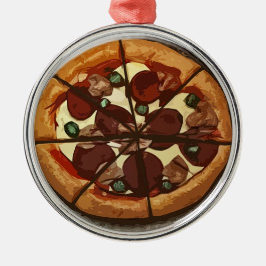 Fresh Pizza Pizzeria Ornament (Voorkant)