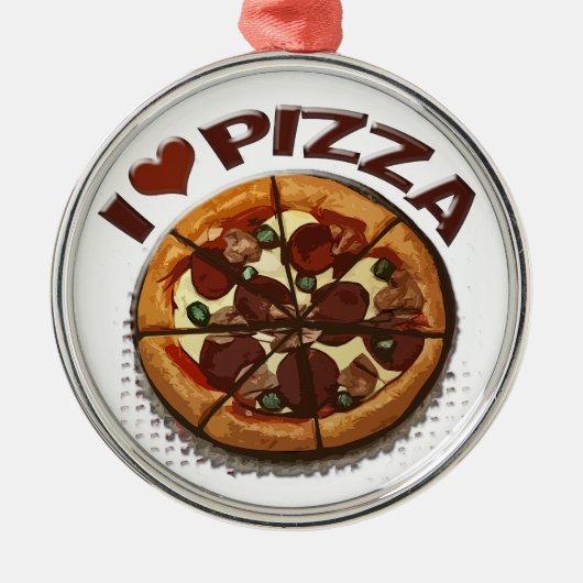 Fresh Pizza Pizzeria Ornament (Voorkant)
