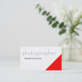 Fresh Plain Zwart Rood Grijs Wit Visitekaartje (Staand voorkant)