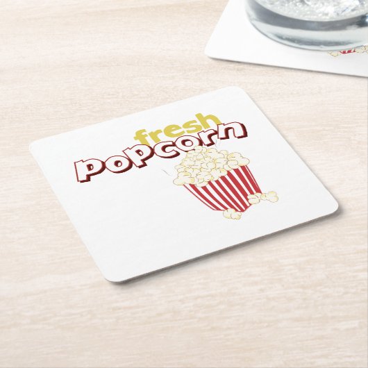 Fresh Popcorn Kartonnen Onderzetters (Schuin)