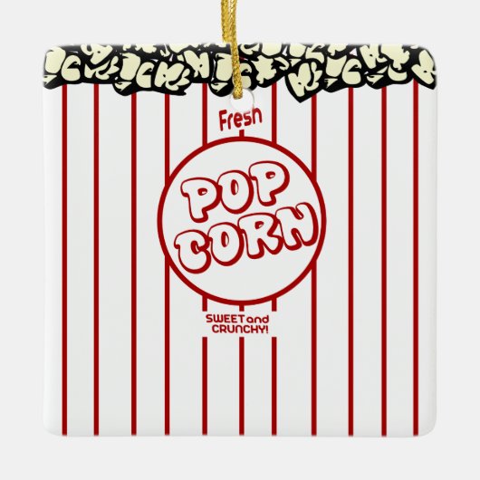Fresh Popcorn Keramisch Ornament (Voorkant)