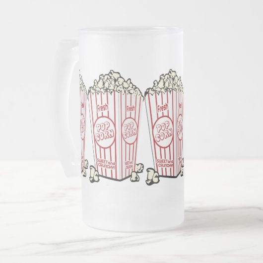 Fresh Popcorn Matglas Bierpul (Voorkant links)