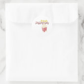 Fresh Popcorn Ronde Sticker (Tas)