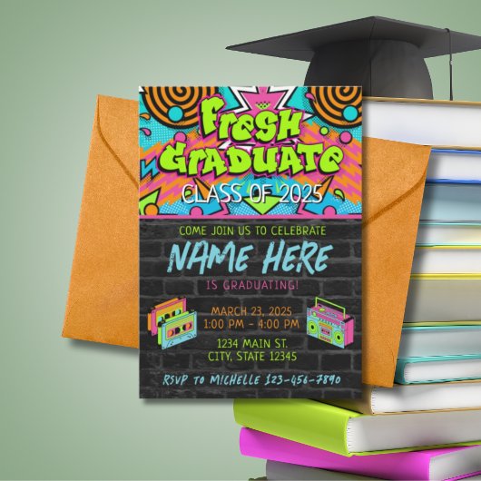 Fresh Prince 90s High School Afstudeerfeest Kaart