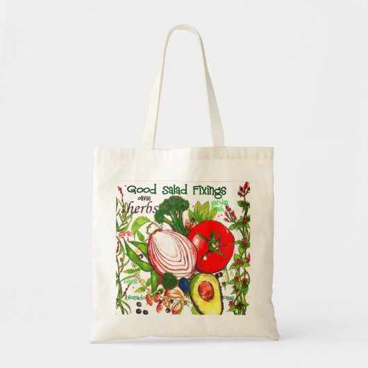 Fresh Produce Art Grocery Tas (Voorkant)