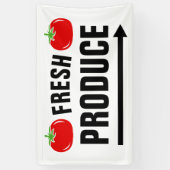Fresh Produce Farmer's Market Tomato Sign Banner (Verticaal)