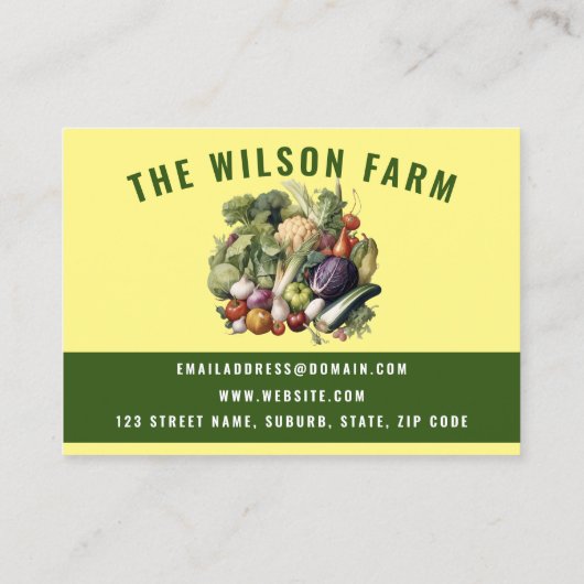 Fresh Produce Farmers Visitekaartje (Achterkant)