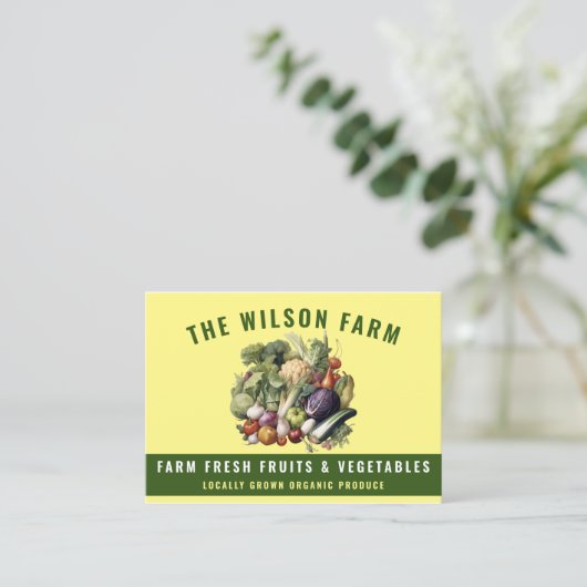 Fresh Produce Farmers Visitekaartje (Staand voorkant)