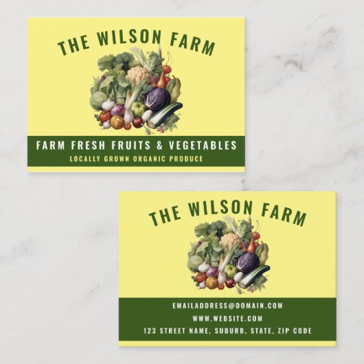 Fresh Produce Farmers Visitekaartje (Voorkant / Achterkant)