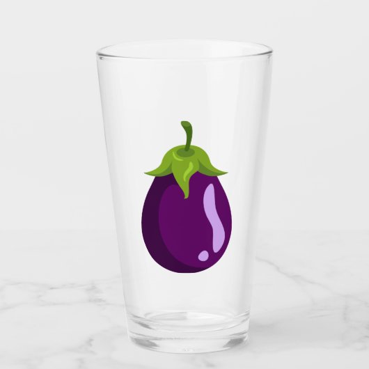 Fresh Purple Eggplant Copo de vidro Glas (Voorkant)