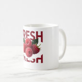 Fresh Raspberry Minimalist Fruit Koffiemok (Voorkant rechts)