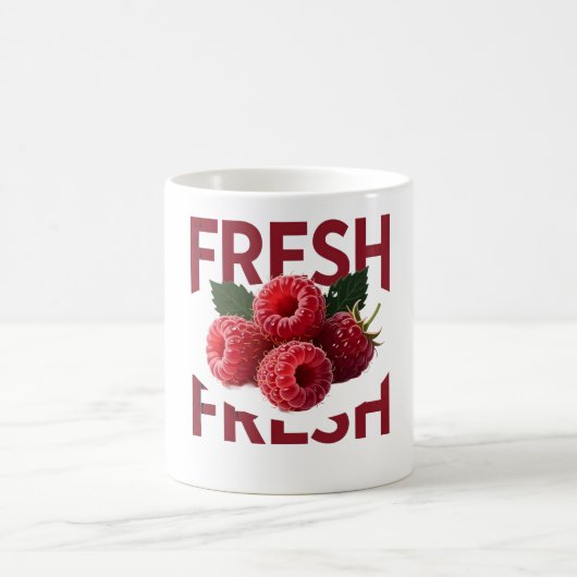 Fresh Raspberry Minimalist Fruit Koffiemok (Center)