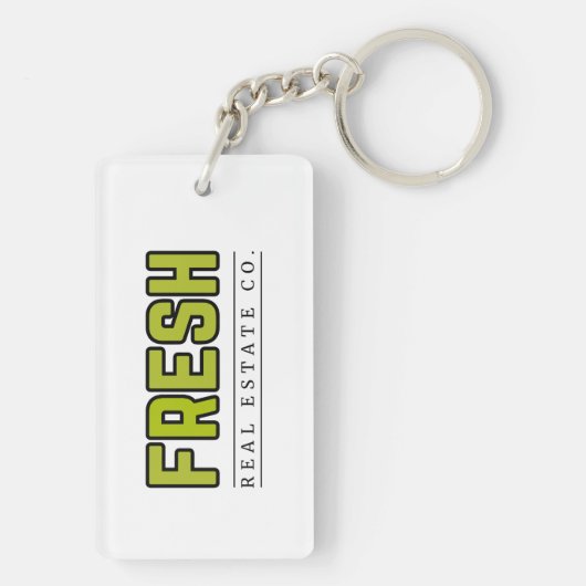 FRESH rechthoekige sleutelhanger (achterkant)