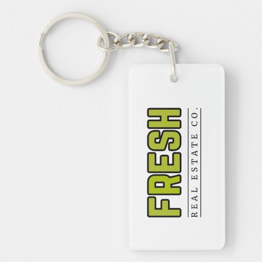 FRESH rechthoekige sleutelhanger (Voorkant)