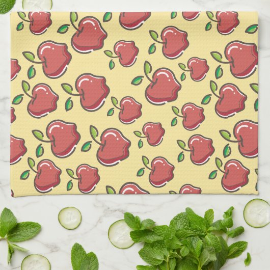 Fresh Red Apple Kitchen Towel Theedoek (Gevouwen)