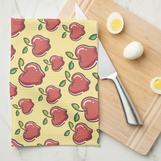 Fresh Red Apple Kitchen Towel Theedoek (Quarter Fold)