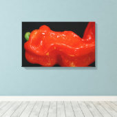 Fresh Red Bell Pepper Canvas Afdruk (Insitu (Houten vloer))
