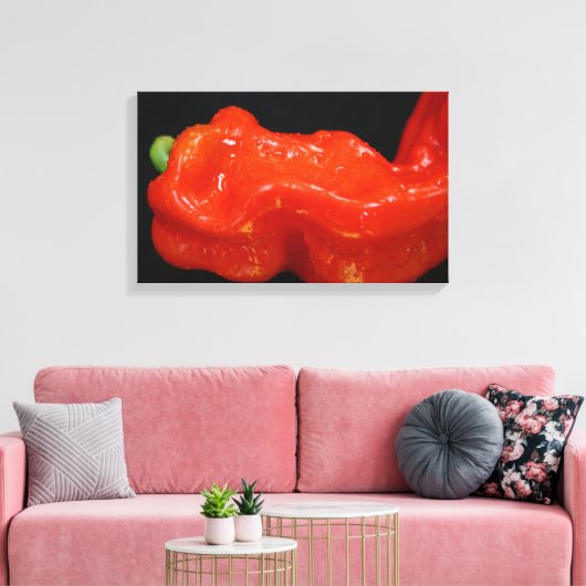 Fresh Red Bell Pepper Canvas Afdruk (Insitu (Woonkamer))