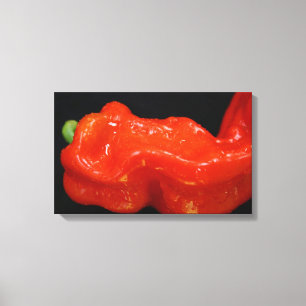 Fresh Red Bell Pepper Canvas Afdruk