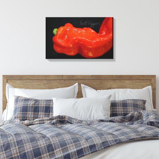 Fresh Red Bell Pepper Canvas Afdruk (Insitu (Slaapkamer))