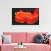 Fresh Red Bell Pepper Canvas Afdruk (Insitu (Woonkamer))