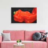 Fresh Red Bell Pepper Canvas Afdruk (Insitu (Woonkamer))