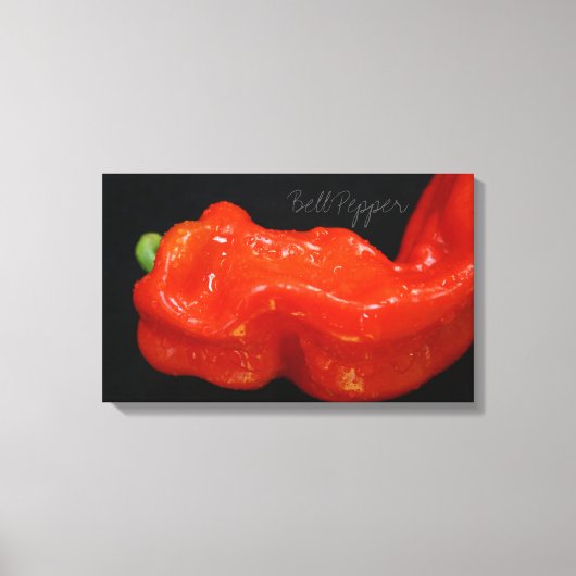 Fresh Red Bell Pepper Canvas Afdruk (Voorkant)