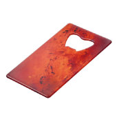 Fresh Red Hot Lava Creditkaart Flessenopener (Voorkant Gekanteld)