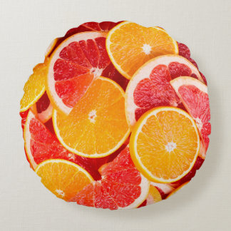 Fresh ripe orange and grapefruit backgroundbackgro rond kussen