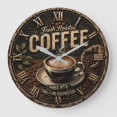 Fresh Roasted Coffee Rustic Farmhouse Grote Klok (Voorkant)