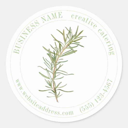 FRESH ROSEMARY Biz ID Grote ronde Stickers (Voorkant)
