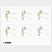 FRESH ROSEMARY Biz ID Grote Vierkante Stickers (Vel)