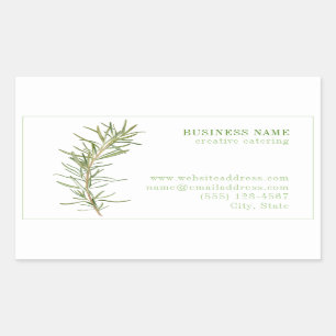 FRESH ROSEMARY Biz ID Rechthoek Stickers