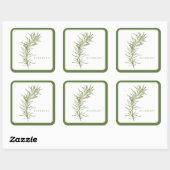 FRESH ROSEMARY Grote Vierkante Stickers - Groen (Vel)