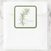 FRESH ROSEMARY Grote Vierkante Stickers - Groen (Tas)