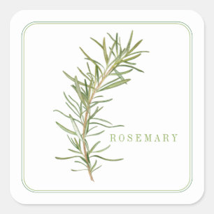FRESH ROSEMARY Kleine Vierkante Stickers