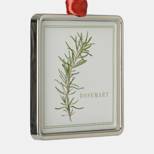 FRESH ROSEMARY Premium Square Ornament (Rechts)