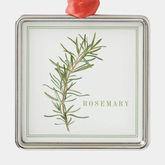 FRESH ROSEMARY Premium Square Ornament (Voorkant)